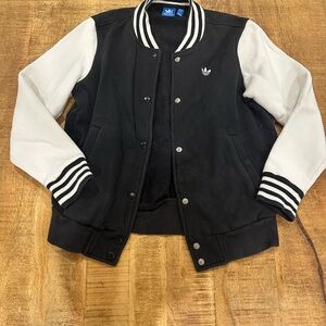 Adidas Black Jacket with White Accents